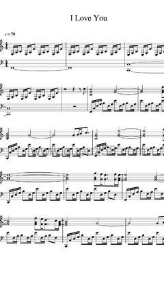 Billie Eilish《i love you》钢琴谱(C调,演奏版)