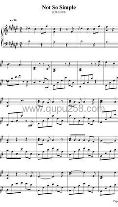 黄小琥《没那么简单》钢琴谱(G调,演奏版)