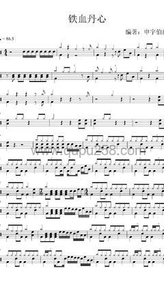 罗文,甄妮《铁血丹心》打击乐谱(C调,中等难度,演奏版)