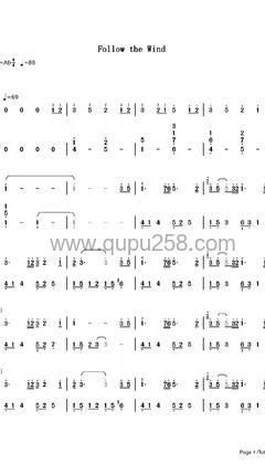 July《Follow the Wind》钢琴谱(降A调,演奏版)