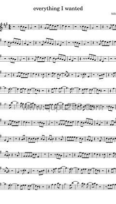 Billie Eilish《everything i wanted》小提琴谱(A调,演奏版)
