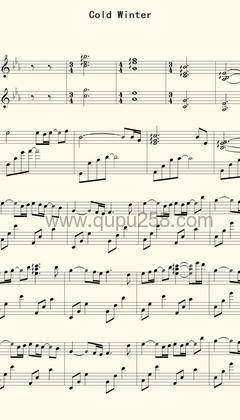July《Cold Winter》钢琴谱(降E调,中等难度,演奏版)