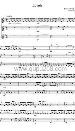 Billie Eilish,Khalid《lovely》长笛谱(G调,演奏版)