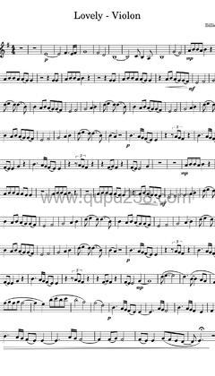 Billie Eilish,Khalid《lovely》小提琴谱(G调,演奏版)