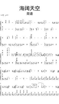 Beyond《海阔天空》人声谱(D调,中等难度,弹唱版)