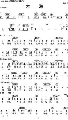 张雨生《大海(SACD)》人声谱(降B调,中等难度,演奏版)