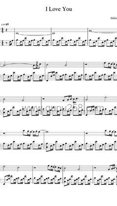 Billie Eilish《i love you》钢琴谱(C调,演奏版)