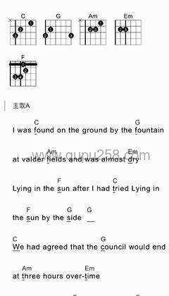 Tamas Wells《Valder Fields》吉他谱(D调,中等难度,弹唱版)