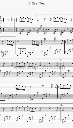 July《I See You》钢琴谱(C调,中等难度,演奏版)