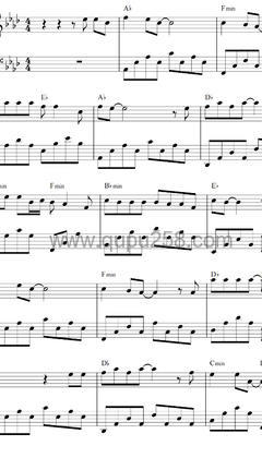 任贤齐《心太软》钢琴谱(降A调,中等难度,演奏版)