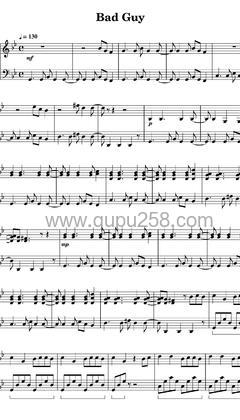 Billie Eilish,Justin Bieber《bad guy - with Justin Bieber》钢琴谱(降B调,简单,演奏版)