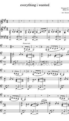Billie Eilish《everything i wanted》钢琴谱(A调,演奏版)