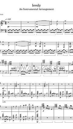 Billie Eilish,Khalid《lovely》钢琴谱(G调,中等难度,演奏版)