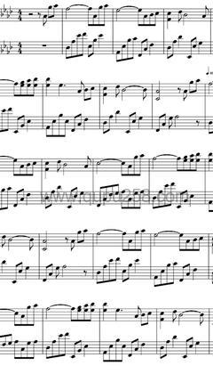 July《In The Wind》钢琴谱(降A调,简单,演奏版)