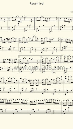 July《Abschied》钢琴谱(G调,高难度,演奏版)