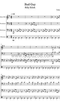 Billie Eilish,Justin Bieber《bad guy - with Justin Bieber》吉他谱(降B调,演奏版)