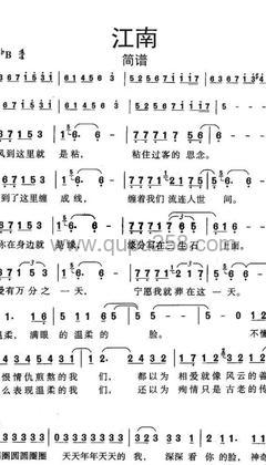 林俊杰《江南》人声谱(降B调,中等难度,弹唱版)