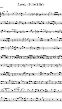 Billie Eilish,Khalid《lovely》长笛谱(G调,演奏版)