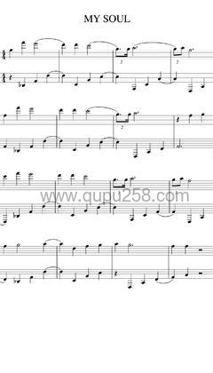 July《My Soul (inst.) (Bonus Track)》钢琴谱(C调,演奏版)