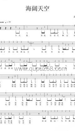 Beyond《海阔天空》吉他谱(C调,弹唱版)