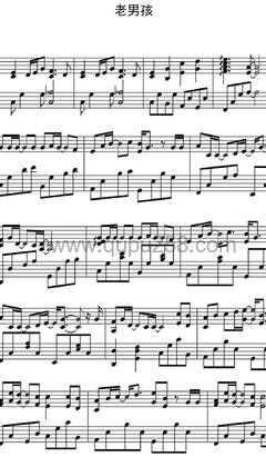 筷子兄弟《老男孩》钢琴谱(C调,演奏版)