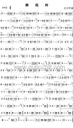 陈力《葬花吟》箫谱(G调,演奏版)