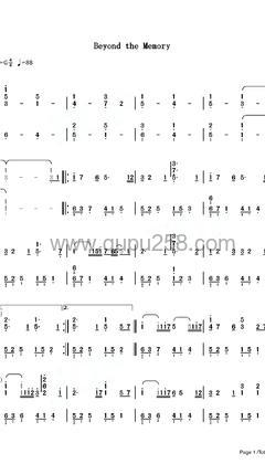 July《Beyond The Memory》钢琴谱(G调,演奏版)