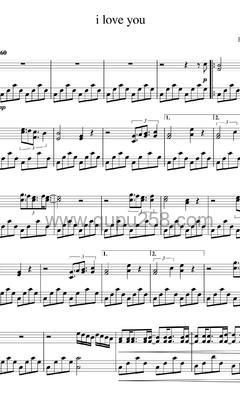 Billie Eilish《i love you》钢琴谱(C调,简单,演奏版)