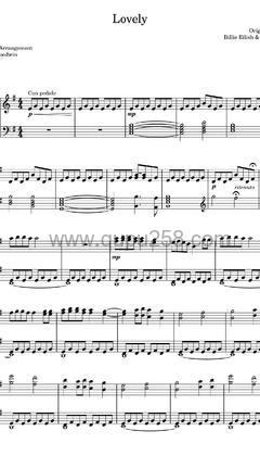 Billie Eilish,Khalid《lovely》钢琴谱(G调,演奏版)