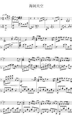 Beyond《海阔天空》钢琴谱(F调,中等难度,演奏版)