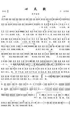 任贤齐《心太软》人声谱(G调,弹唱版)