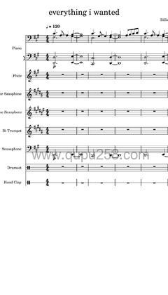 Billie Eilish《everything i wanted》吉他谱(A调,演奏版)