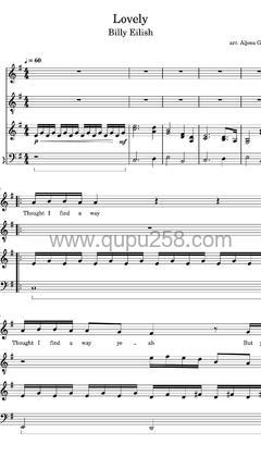 Billie Eilish,Khalid《lovely》钢琴谱(G调,弹唱版)
